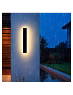 Luz de Pared Exterior LED YCMGEAD 30 cm IP65 9W Negra