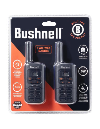 Walkie Talkie Bushnell LPX150 2x Radios 32km Alcance