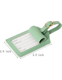 Etiqueta de Equipaje de Cuero PU CHOIEO con Inicial Bordada M 2