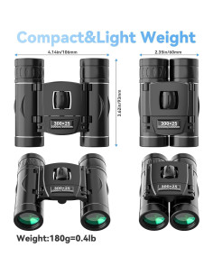 Binoculares Compactos JIVCOK 300x25 Alta Potencia 2