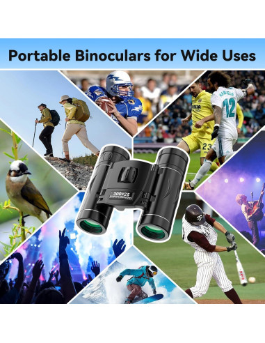 Binoculares Compactos JIVCOK 300x25 Alta Potencia