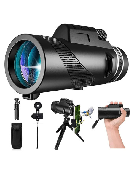 Monocular 80x100 PhysioPhyx HD para smartphone y exteriores