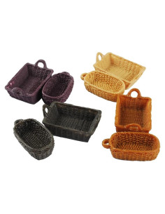 NWFashion 8 Piezas Mini Cesta de Pan para Casa de Muñecas