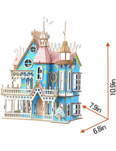Rompecabezas 3D Wewinn Villa Fantástica 174 Piezas Madera 2