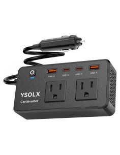 Inversor de Potencia 300W YSOLX DC 12V a 110V AC con USB