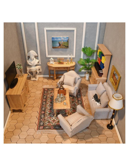 Muebles Clásicos para Casa de Muñecas iLAND 7 Piezas