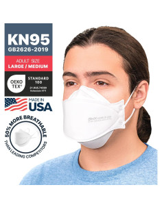 Paquete de 20 Mascarillas KN95 BNX Plegables Hechas en EE. UU. 2