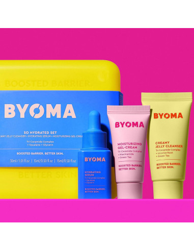 Kit Hidratante BYOMA - Limpiador, Suero y Crema Facial 30ml