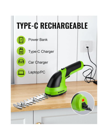 Cortadora de Césped WORKPRO 2 en 1 7.2V Ligera y Eficaz