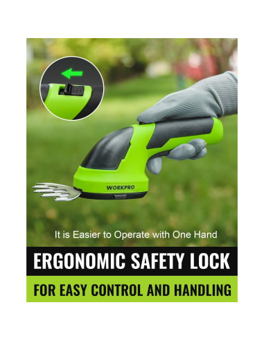 Cortadora de Césped WORKPRO 2 en 1 7.2V Ligera y Eficaz