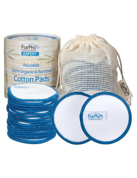 Almohadillas Desmaquillantes Reutilizables ForPro 20 Pzas Orgánicas