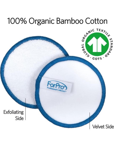 Almohadillas Desmaquillantes Reutilizables ForPro 20 Pzas Orgánicas