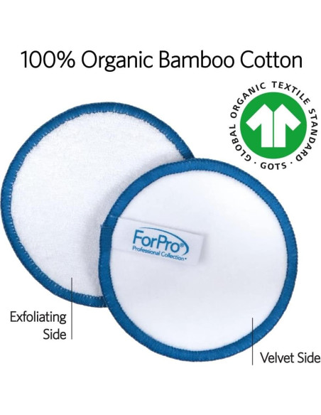Almohadillas Desmaquillantes Reutilizables ForPro 20 Pzas Orgánicas