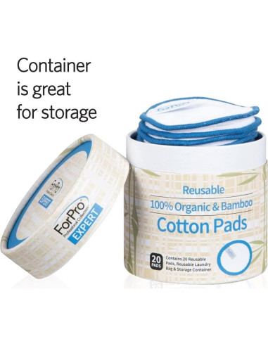 Almohadillas Desmaquillantes Reutilizables ForPro 20 Pzas Orgánicas