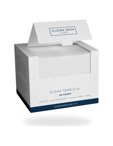 Toallas Faciales Clean Skin Club XL 100% Biobasadas 100 Ct