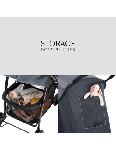 Cochecito Hauck 171424 Plegable Ligero 5 Puntos Carbón