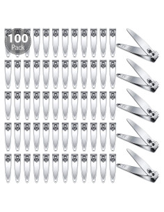 Set de 100 Cortauñas Mudder de Acero Inoxidable Portátil