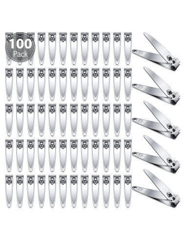 Set de 100 Cortauñas Mudder de Acero Inoxidable Portátil