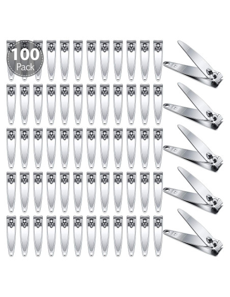 Set de 100 Cortauñas Mudder de Acero Inoxidable Portátil