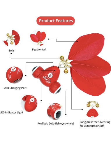 Juguete Interactivo para Gatos MayMaw KiTiFISH USB