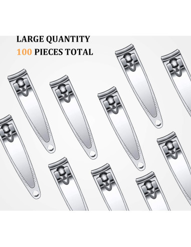 Set de 100 Cortauñas Mudder de Acero Inoxidable Portátil