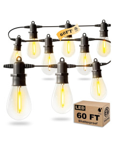 Cadena de Luces LED Jerritte 18.29m 16 Bombillas IP65