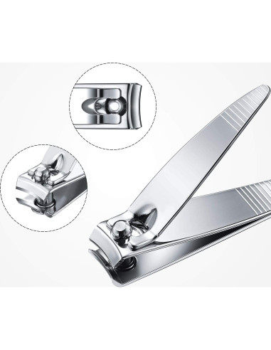 Set de 100 Cortauñas Mudder de Acero Inoxidable Portátil