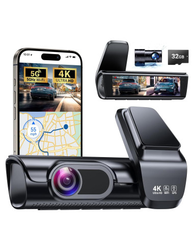 Cámara Dash OVAMAN K600 4K Dual GPS 170 Pantalla 9,11 cm