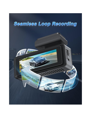 Cámara Dash 4K Delantera y Trasera Penemay con WiFi y 64GB