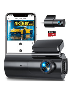 Cámara Dash GKU D600 Doble 4K+1080P con WiFi y G-Sensor