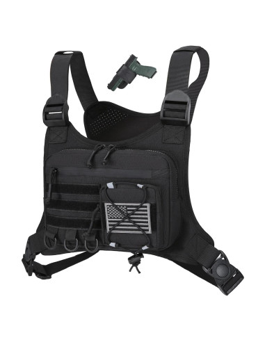 Bolsa de Pecho Koculemi para Deportes al Aire Libre - Negro