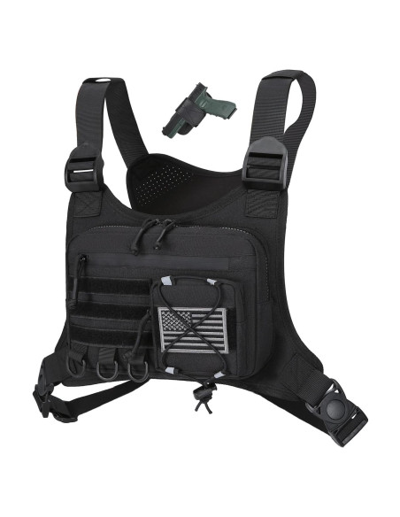 Bolsa de Pecho Koculemi para Deportes al Aire Libre - Negro