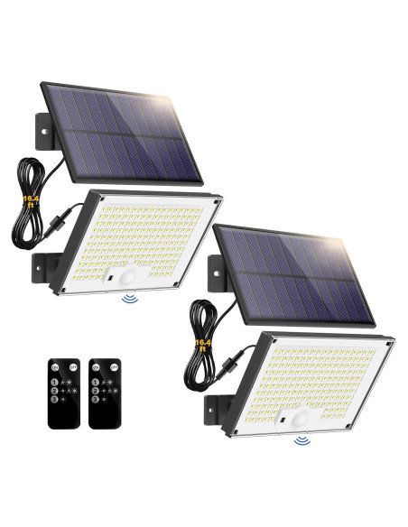 Luces Solares Gusicil 172LED con Sensor y Control Remoto IP65