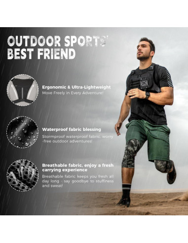 Bolsa de Pecho Koculemi para Deportes al Aire Libre - Negro