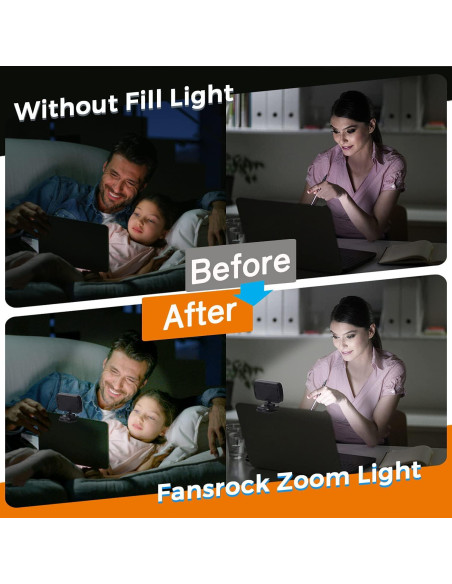 Iluminación para Videoconferencias Fansrock con Clip Ajustable