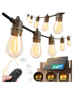 Luces de Cadena Solares KYY 54FT con Control Remoto y USB