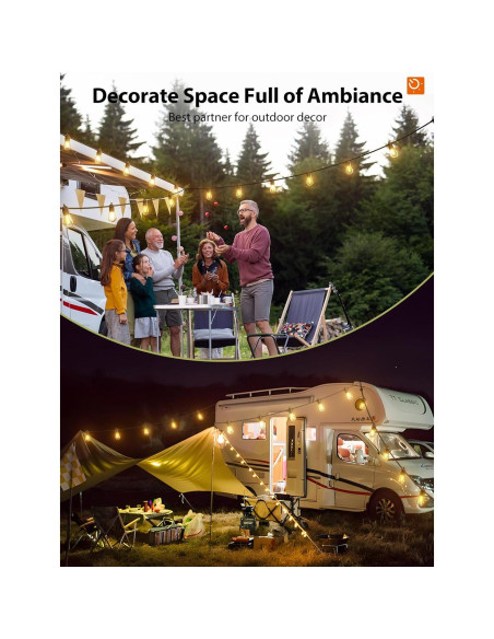 Luces de Cadena Solares KYY 54FT con Control Remoto y USB