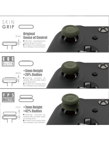 Grips para Joystick Xbox Skull & Co. CQC y FPS - Set de 6