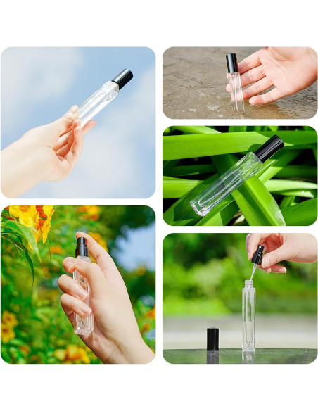 Kit de Botellas de Perfume Rellenables Glassfinity 10ml 16pcs