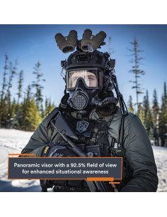 MIRA SAFETY CM-8M Máscara de Gas CBRN con Cantimplora 2