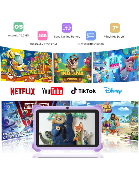 Tableta Zcobro KIDS710 7" 32GB para Niños con Funda Tableta Zcobro KIDS710 7" 32GB para Niños con Funda
