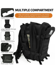 Mochila Táctica Militar 45L para Camping y Senderismo 2