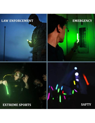 Bastones de luz de emergencia Glow Fever 10 piezas 15,24 cm
