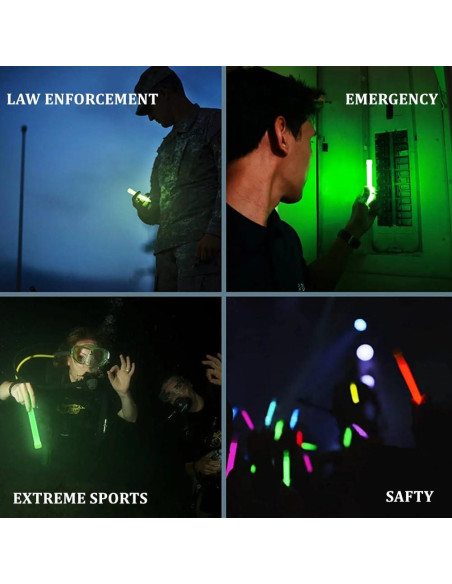 Bastones de luz de emergencia Glow Fever 10 piezas 15,24 cm