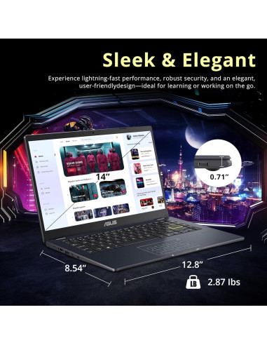 ASUS Vivobook Go 14" FHD, Celeron N4500, 4GB RAM, 64GB