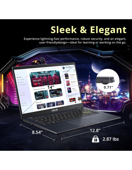 ASUS Vivobook Go 14" FHD, Celeron N4500, 4GB RAM, 64GB