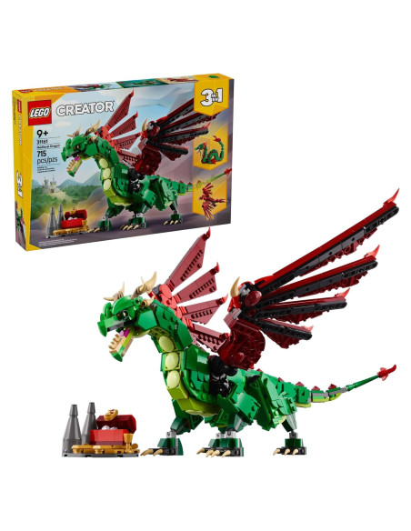 LEGO Creator Dragón Medieval 3 en 1 - Juguete de Construcción 715 Piezas