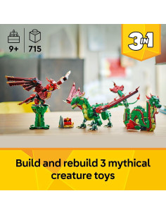 LEGO Creator Dragón Medieval 3 en 1 - Juguete de Construcción 715 Piezas 2