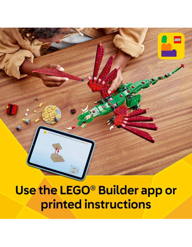 LEGO Creator Dragón Medieval 3 en 1 - Juguete de Construcción 715 Piezas