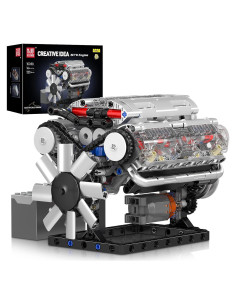 Mould King 10088 Kit Motor V8 535 Piezas STEM para Niños